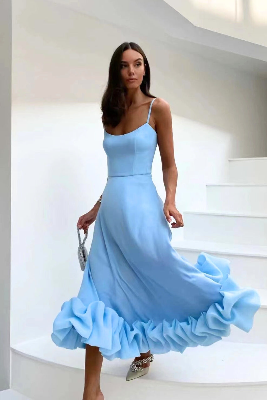 womens midi wedding guest dress Mariposa length dresses with shoulder Rustic Ivory Lace and Height:160-165 sale-badge