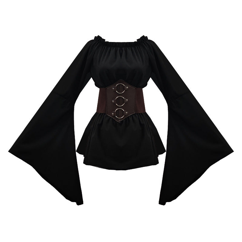 Albion | Women’s Off Shoulder Bell Sleeve Halloween Medieval Renaissance Costume