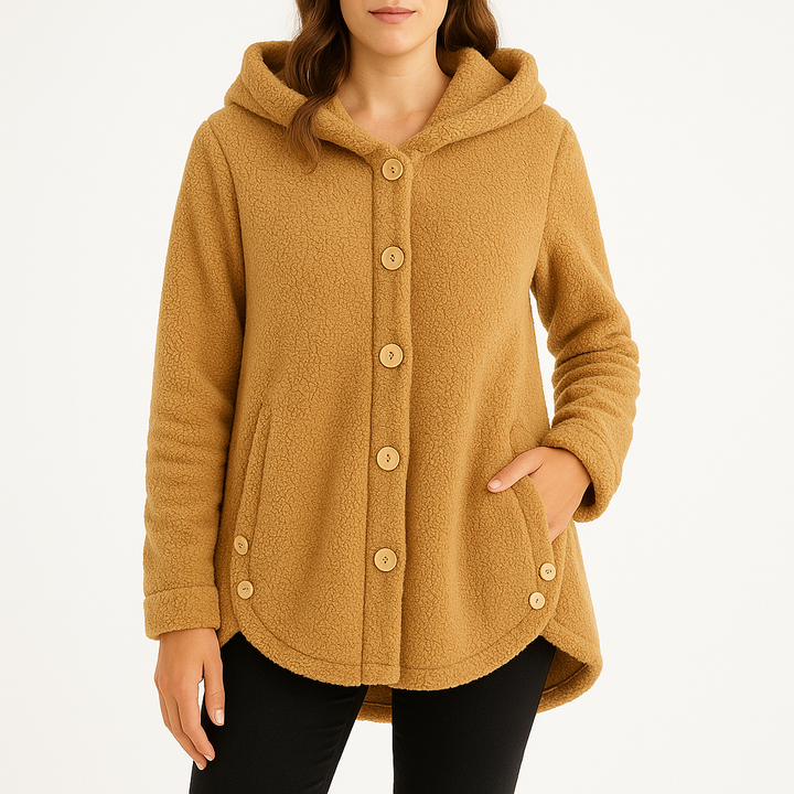 Malibu | Women’s Button-Front Long Sleeve Patch Pocket Fleece Hoodie