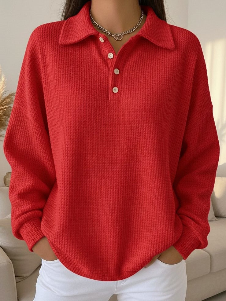 Willits | Women’s Collared Button Placket Sweater