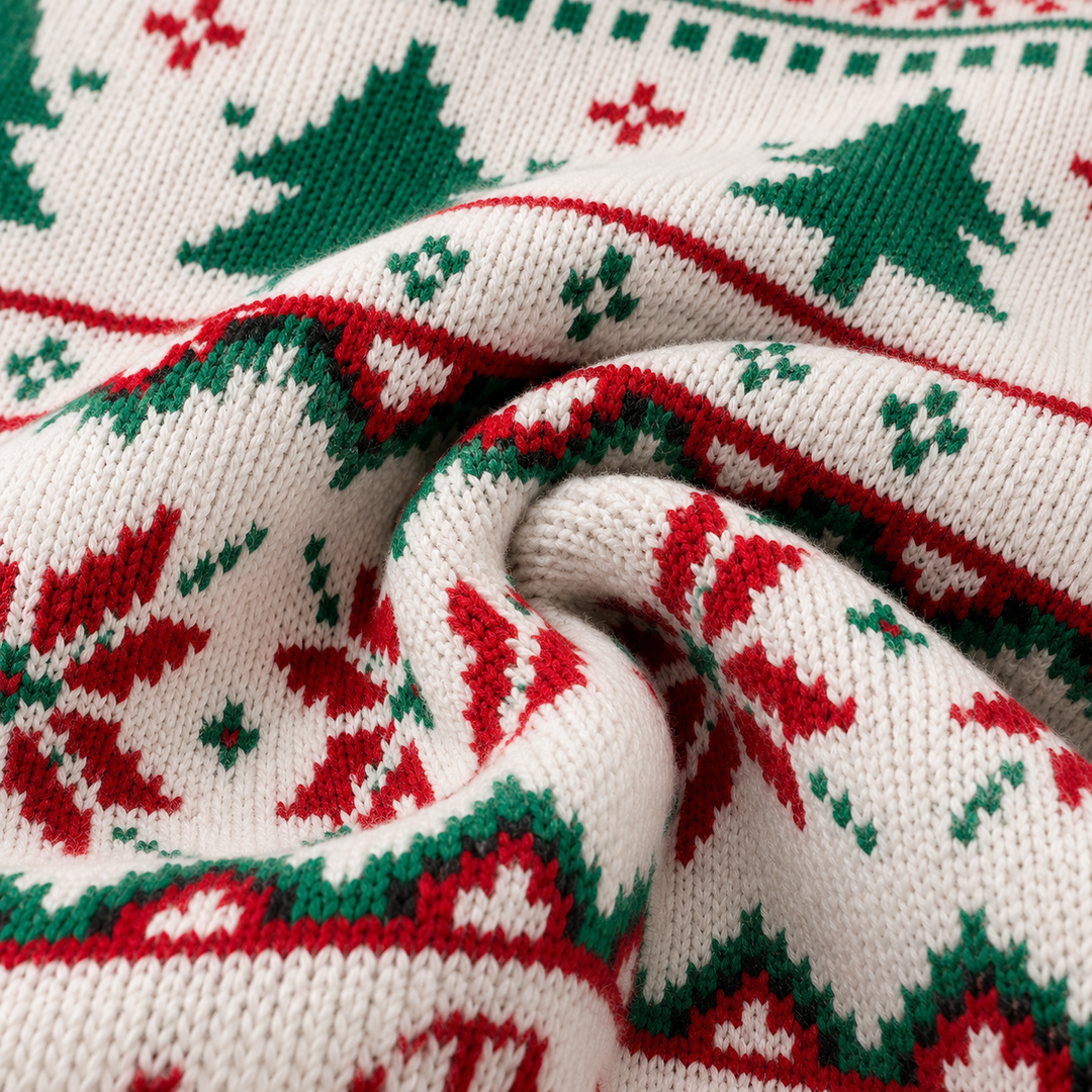 Close-up of the knit sweater surface