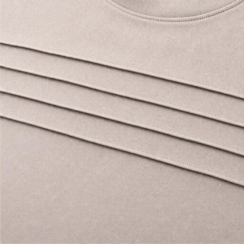 Detail of pleats across the chest