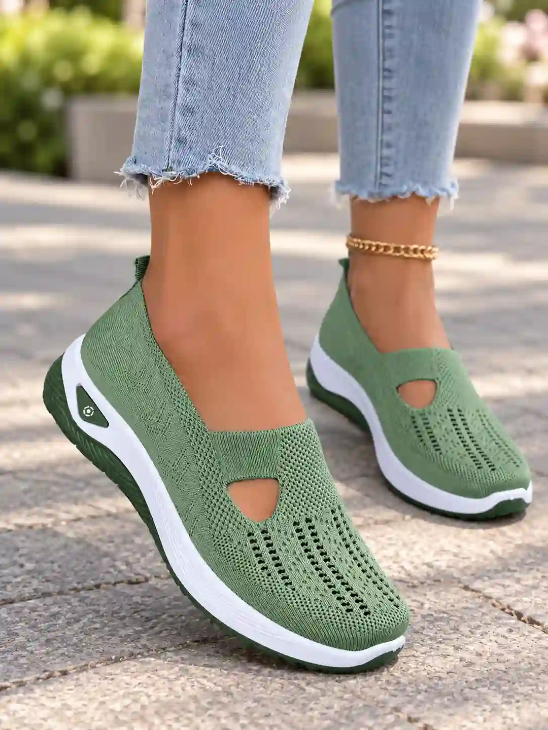 Ramona | Women’s Cutout Perforated Slip-On Shoes