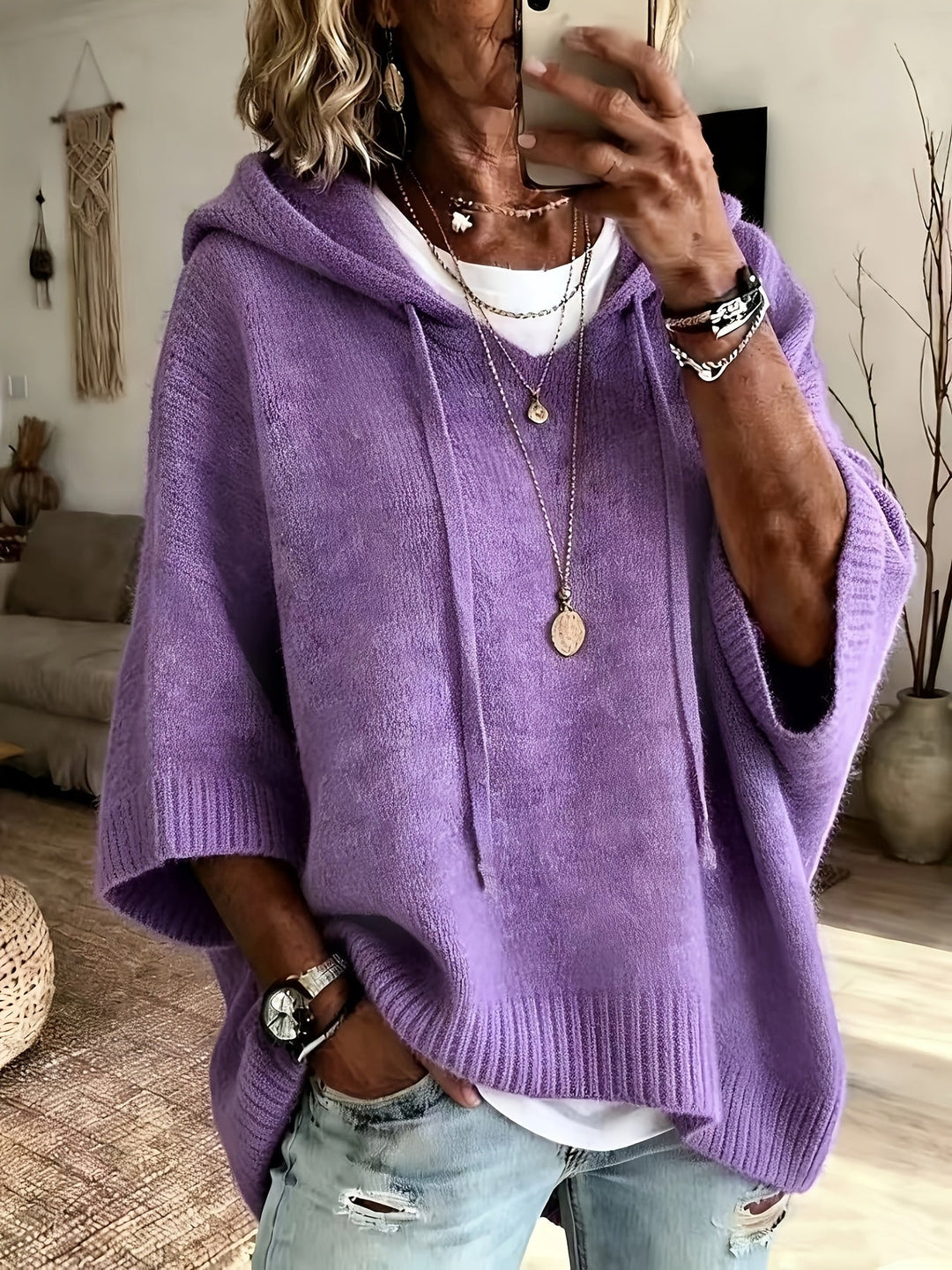 Leucadia | Women’s Drawstring Ribbed Oversized Hoodie