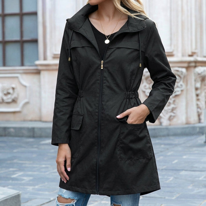 Fairfax | Women’s Drawstring Zip-Front Pocket Waterproof Rain Jacket