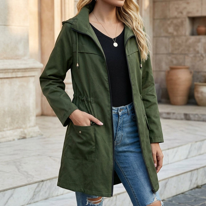 Fairfax | Women’s Drawstring Zip-Front Pocket Waterproof Rain Jacket