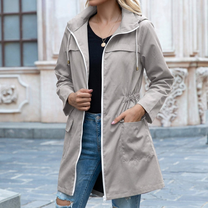 Fairfax | Women’s Drawstring Zip-Front Pocket Waterproof Rain Jacket