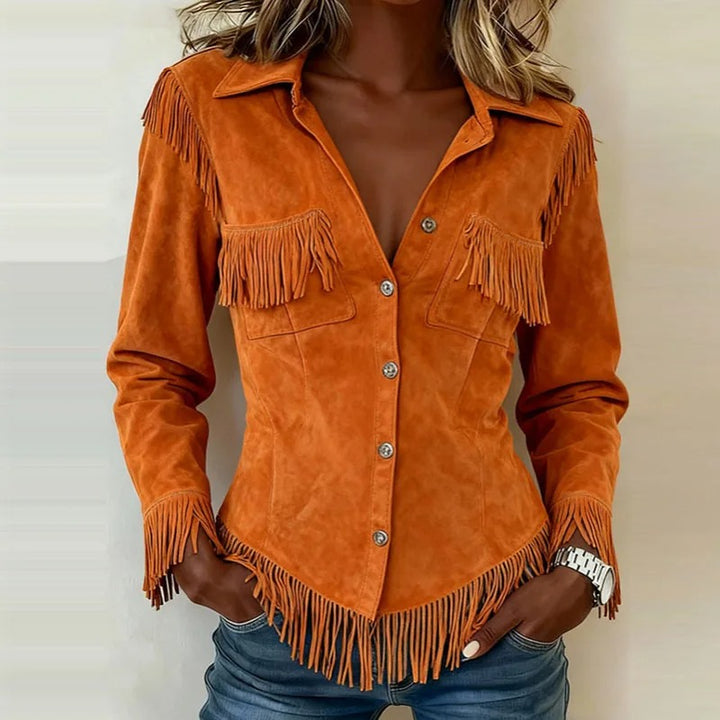 Chester | Women’s Fringe Button-Front Pointed-Collar Western Shirt