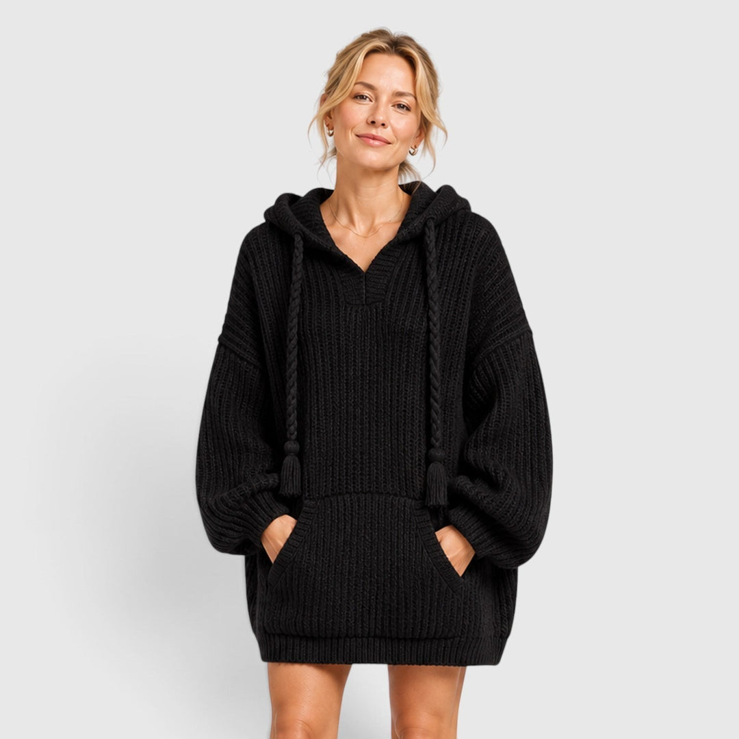 Venice | Women’s Kangaroo Pocket Ribbed Fleece Hoodie