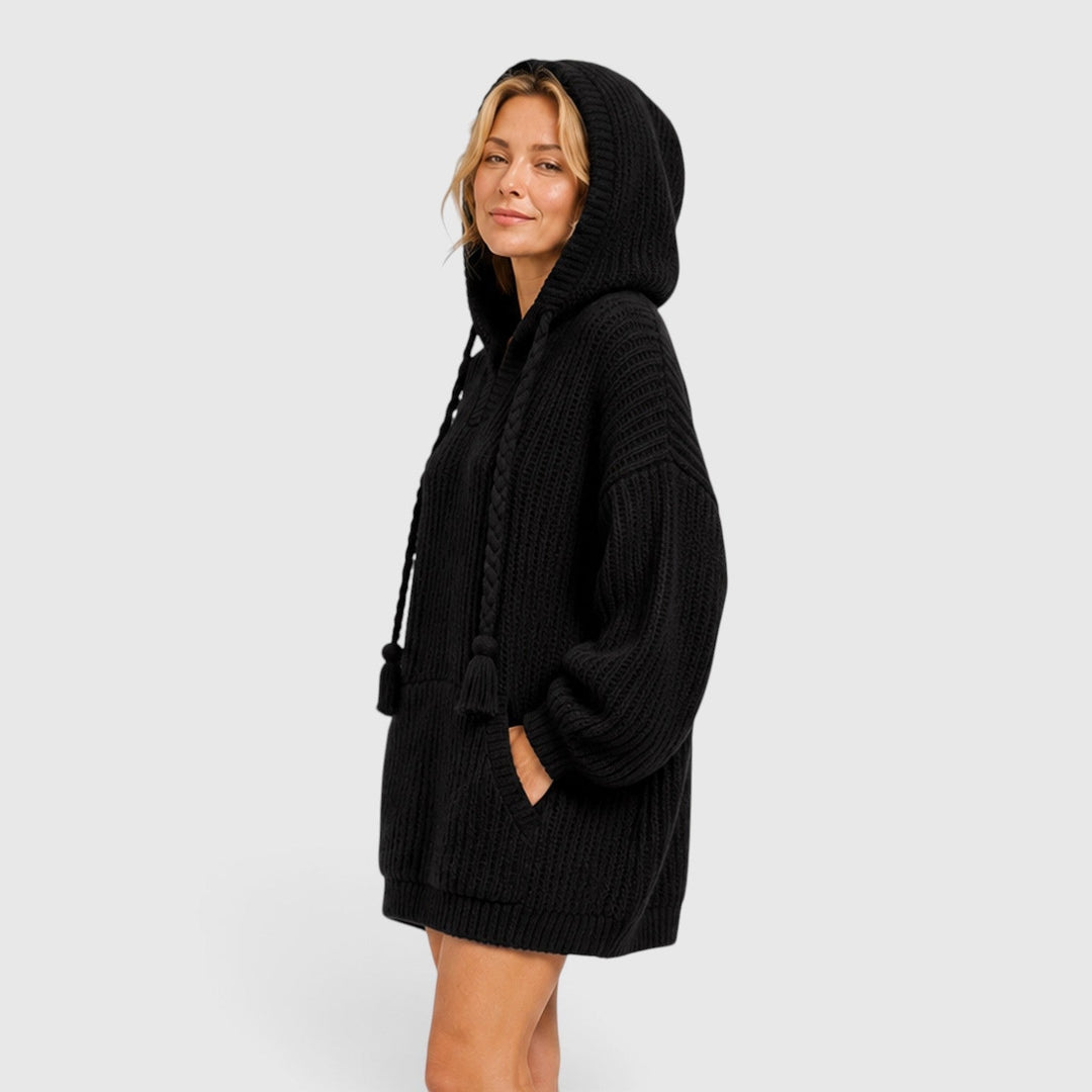 Venice | Women’s Kangaroo Pocket Ribbed Fleece Hoodie