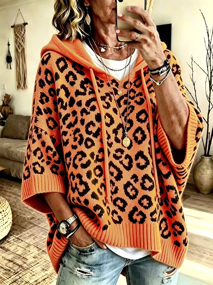 Cardiff | Women’s Leopard Print Drawstring Oversized Hoodie