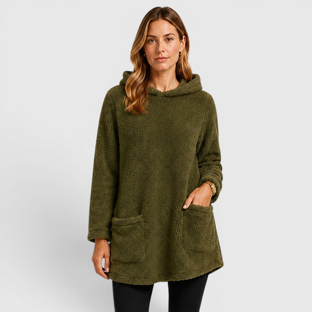 Zuma | Women’s Long Sleeve Patch Pocket Fleece Hoodie