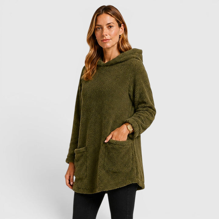 Zuma | Women’s Long Sleeve Patch Pocket Fleece Hoodie