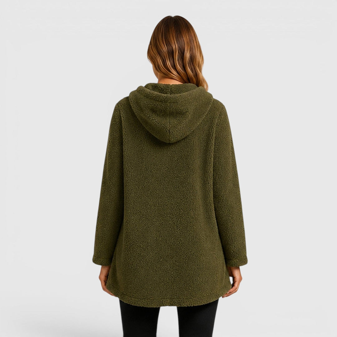 Zuma | Women’s Long Sleeve Patch Pocket Fleece Hoodie