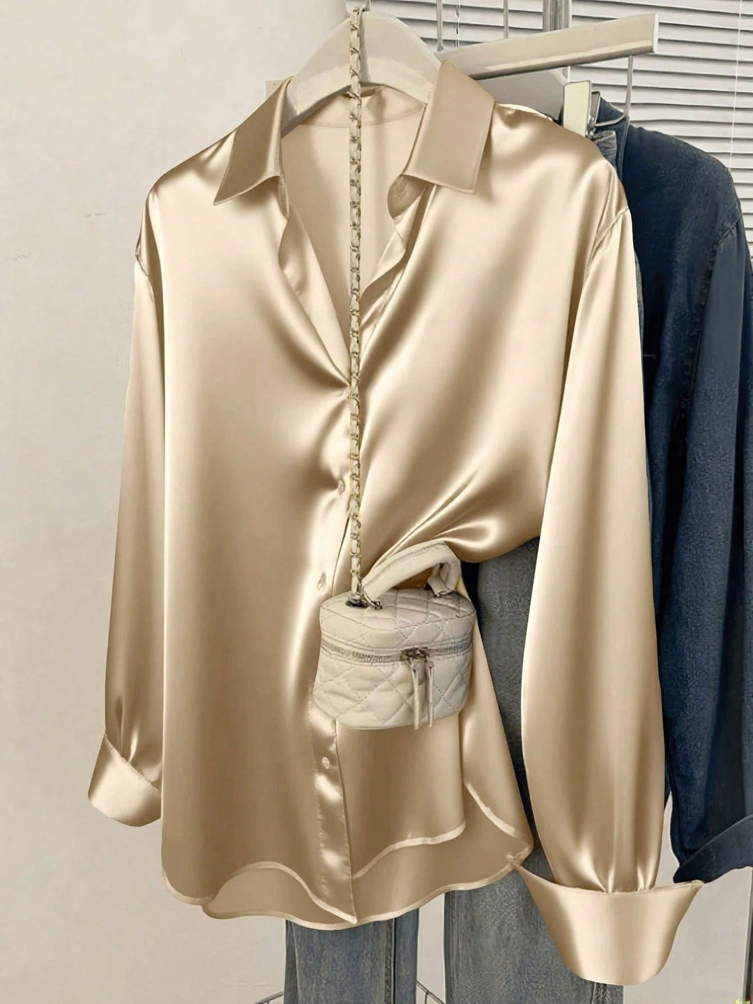 Trinity | Women’s Point Collar Long Sleeve Button Front Blouse