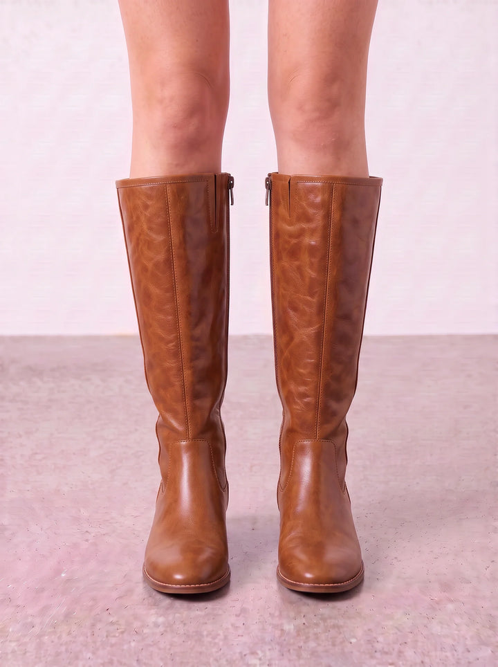 Front view of upper and side zipper