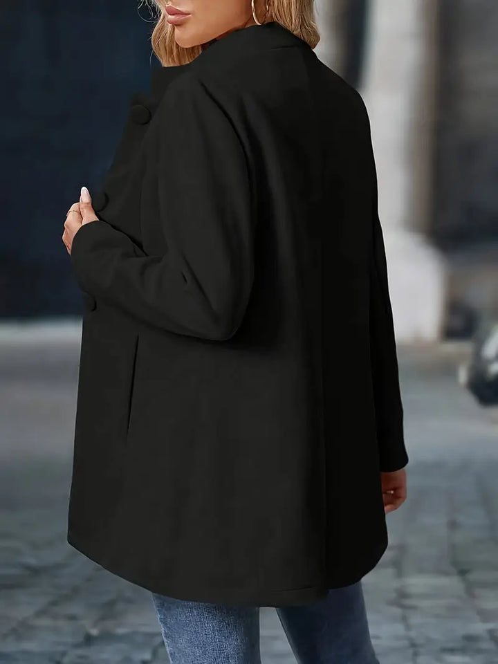 Calabasas | Women’s Stand Collar Button Front Long Sleeve Blazer