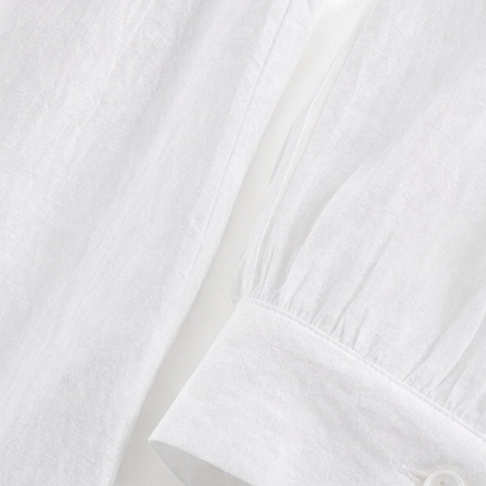 Detail of banded cuff and sleeve