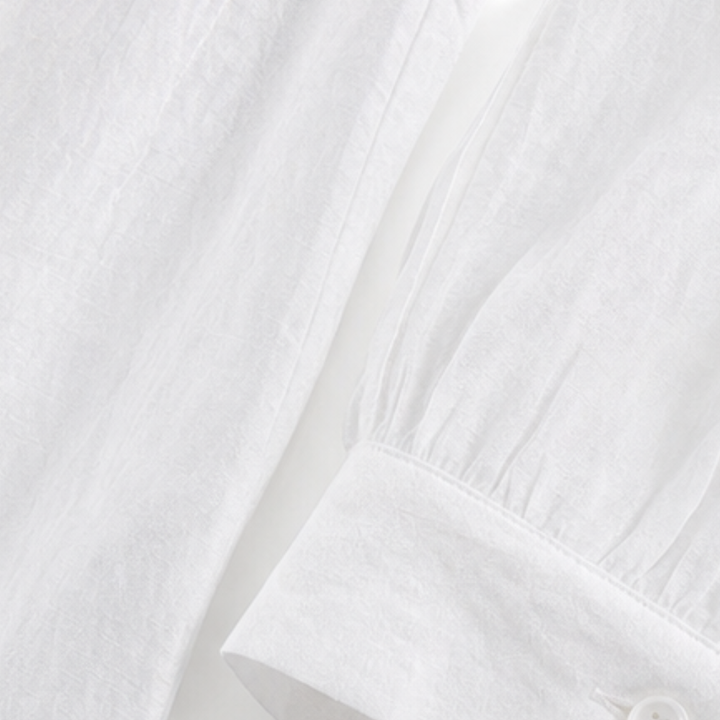 Detail of banded cuff and sleeve