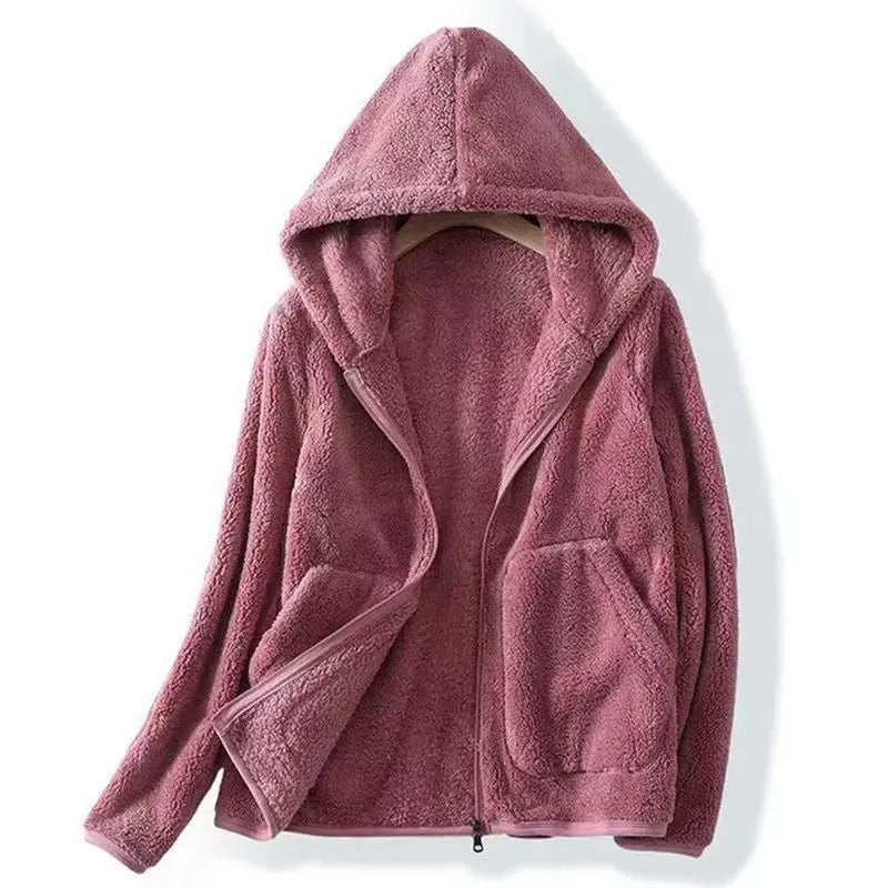 Laguna | Women’s Zip-Front Long Sleeve Patch Pocket Fleece Hoodie